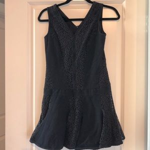 Ann Taylor Navy Blue Lace Dress